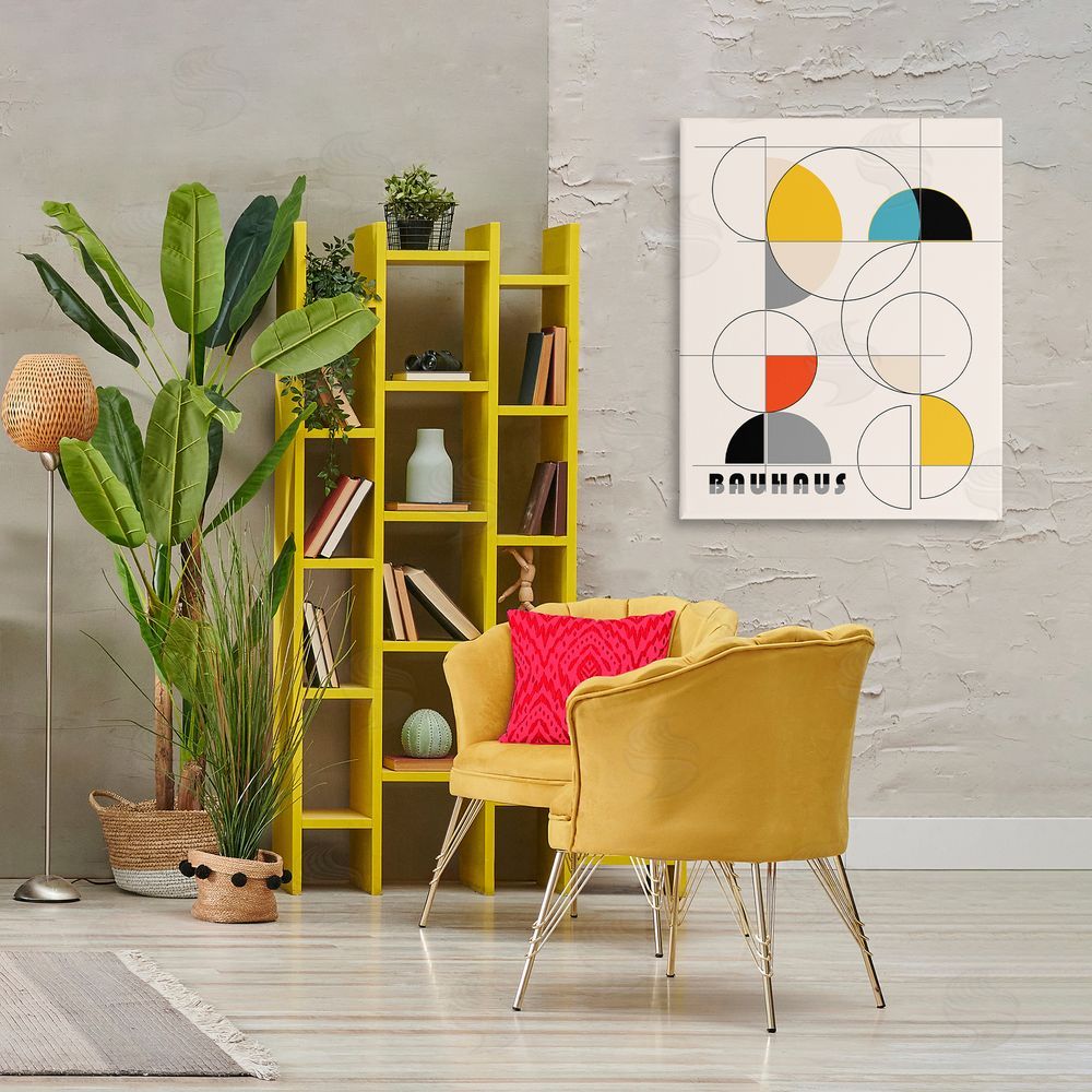 Ioana Horvat Bauhaus Movement Geometrics Canvas Wall Art Print in Room