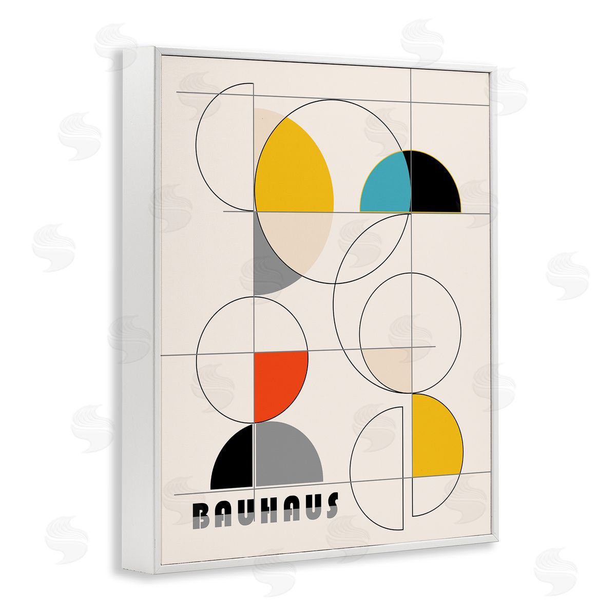 Ioana Horvat Bauhaus Movement Geometrics White Framed Giclee Wall Art Print