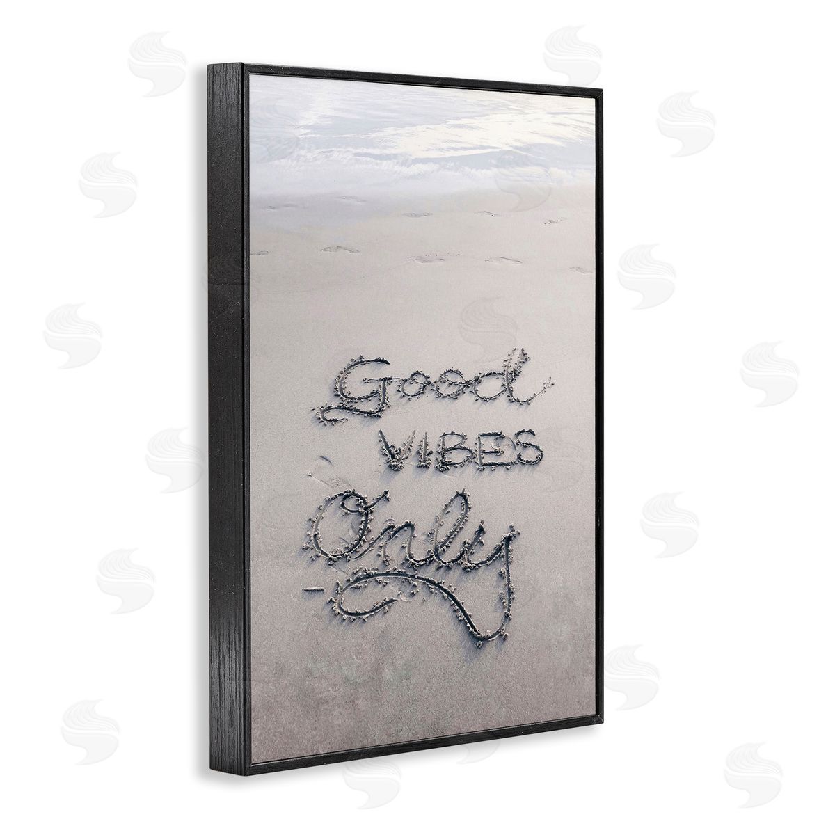 Incado Good Vibes Only in Sand Black Framed Giclee Wall Art Print