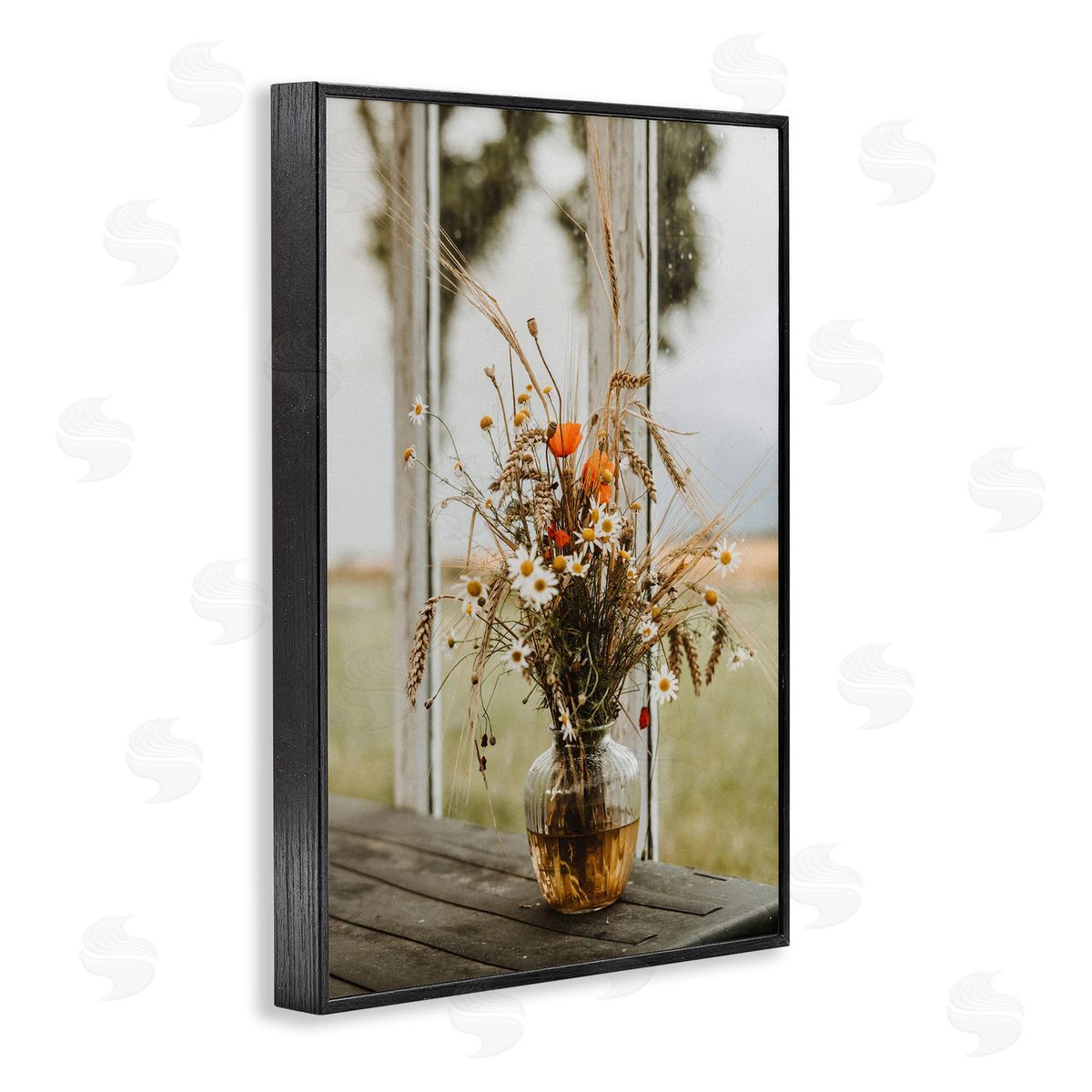 Incado Bouquet with Window View Black Framed Giclee Wall Art Print