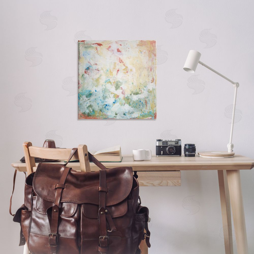 Jodi Major Muted Restless Abstract Canvas Wall Art Print in Room