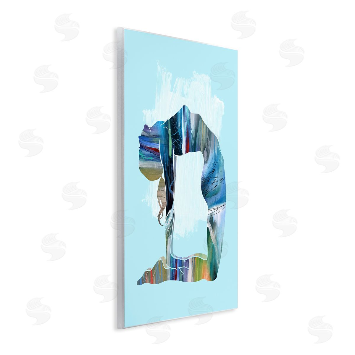Tim Parker Powerful Yoga Stretch Wooden Wall Plaque Art Print