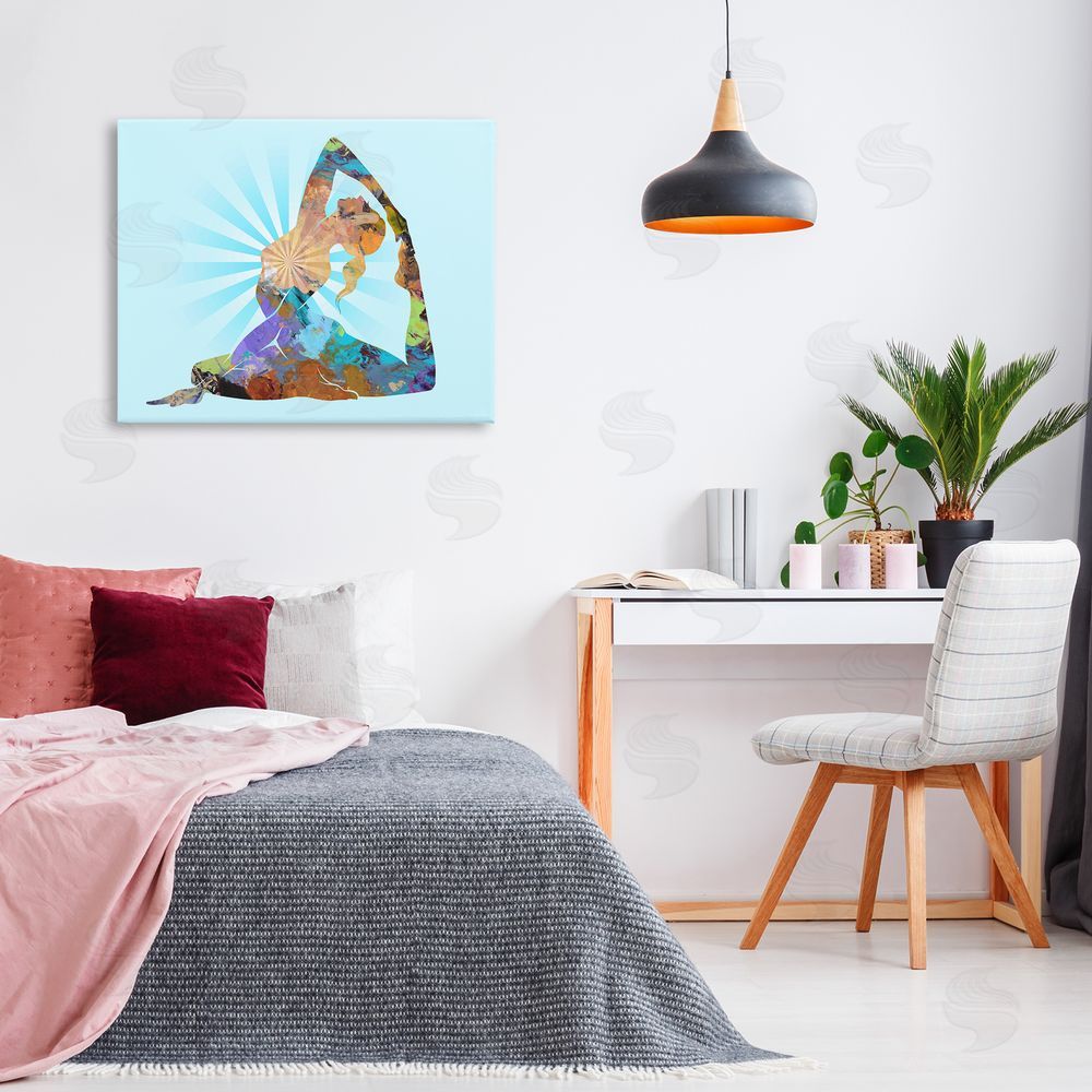 Tim Parker Meditative Mindful Yoga Canvas Wall Art Print in Room