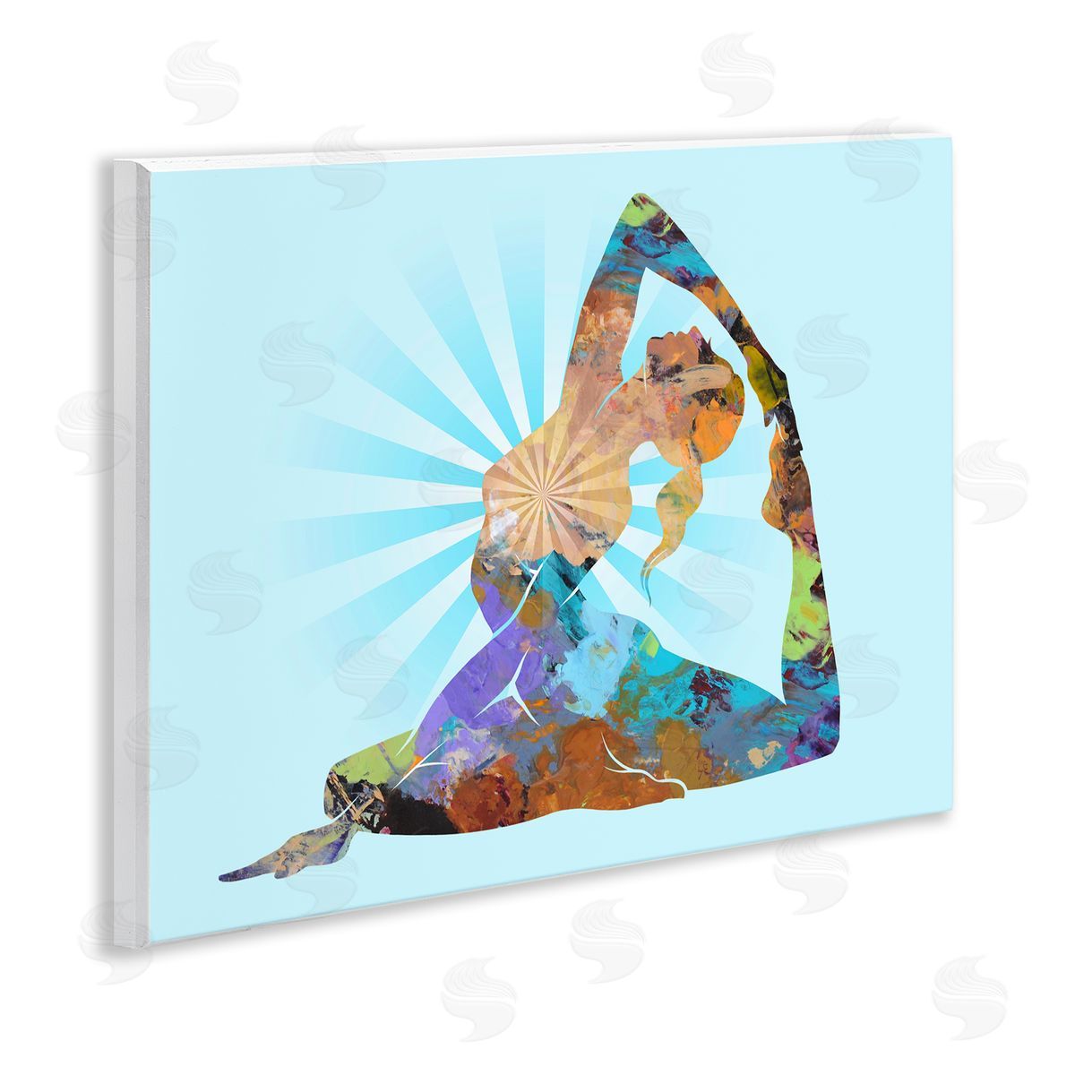 Tim Parker Meditative Mindful Yoga Wooden Wall Plaque Art Print
