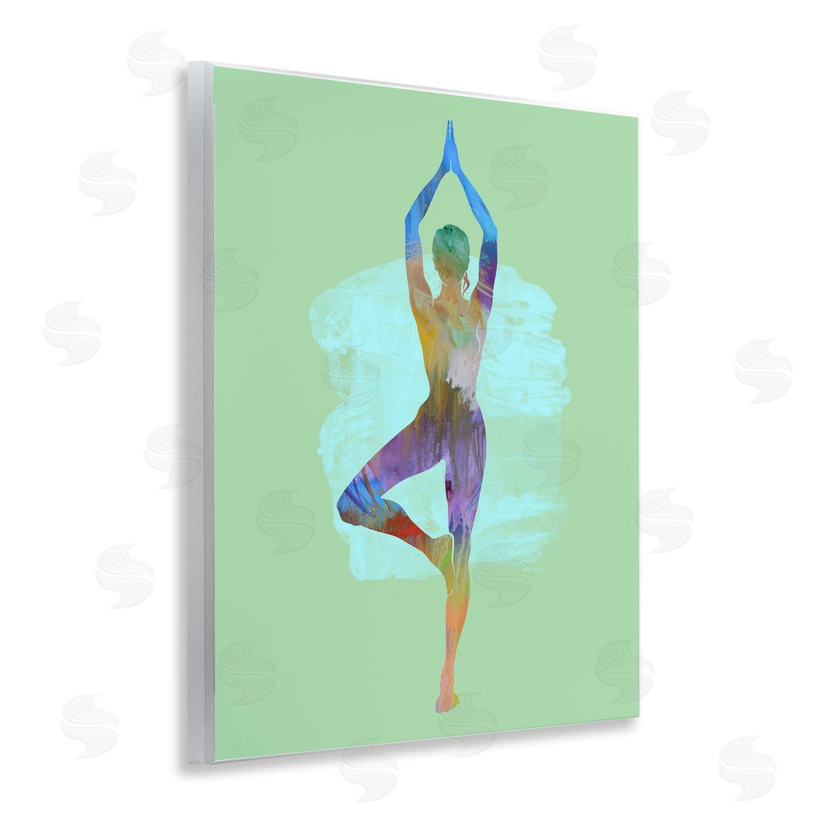Tim Parker Meditating Standing Pose Wooden Wall Plaque Art Print