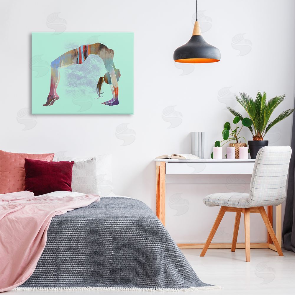 Tim Parker Yoga Exercise Pose Canvas Wall Art Print in Room