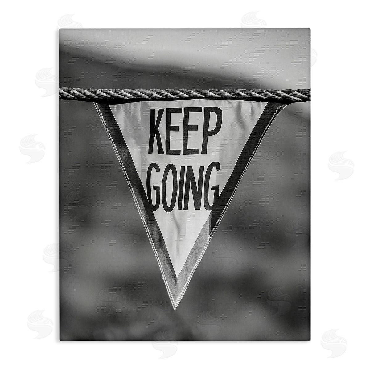 Stupell Studio Keep Going Pennant Canvas Wall Art Print
