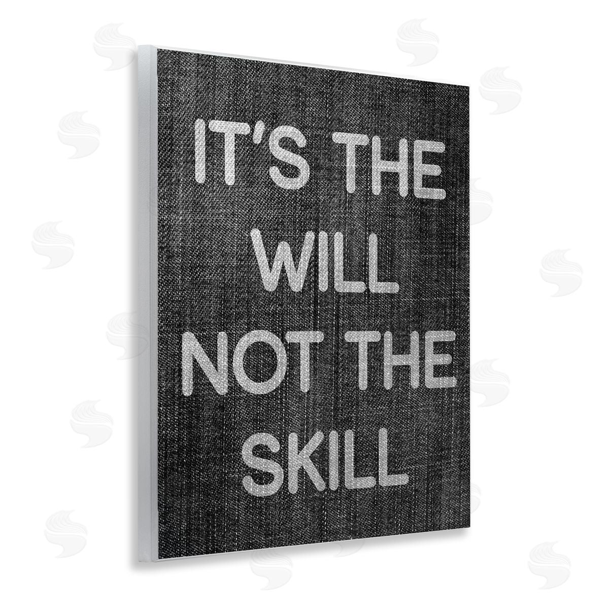 Stupell Studio Will Not Skill Phrase Wooden Wall Plaque Art Print