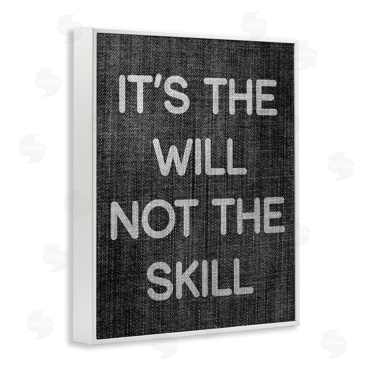 Stupell Studio Will Not Skill Phrase White Framed Giclee Wall Art Print