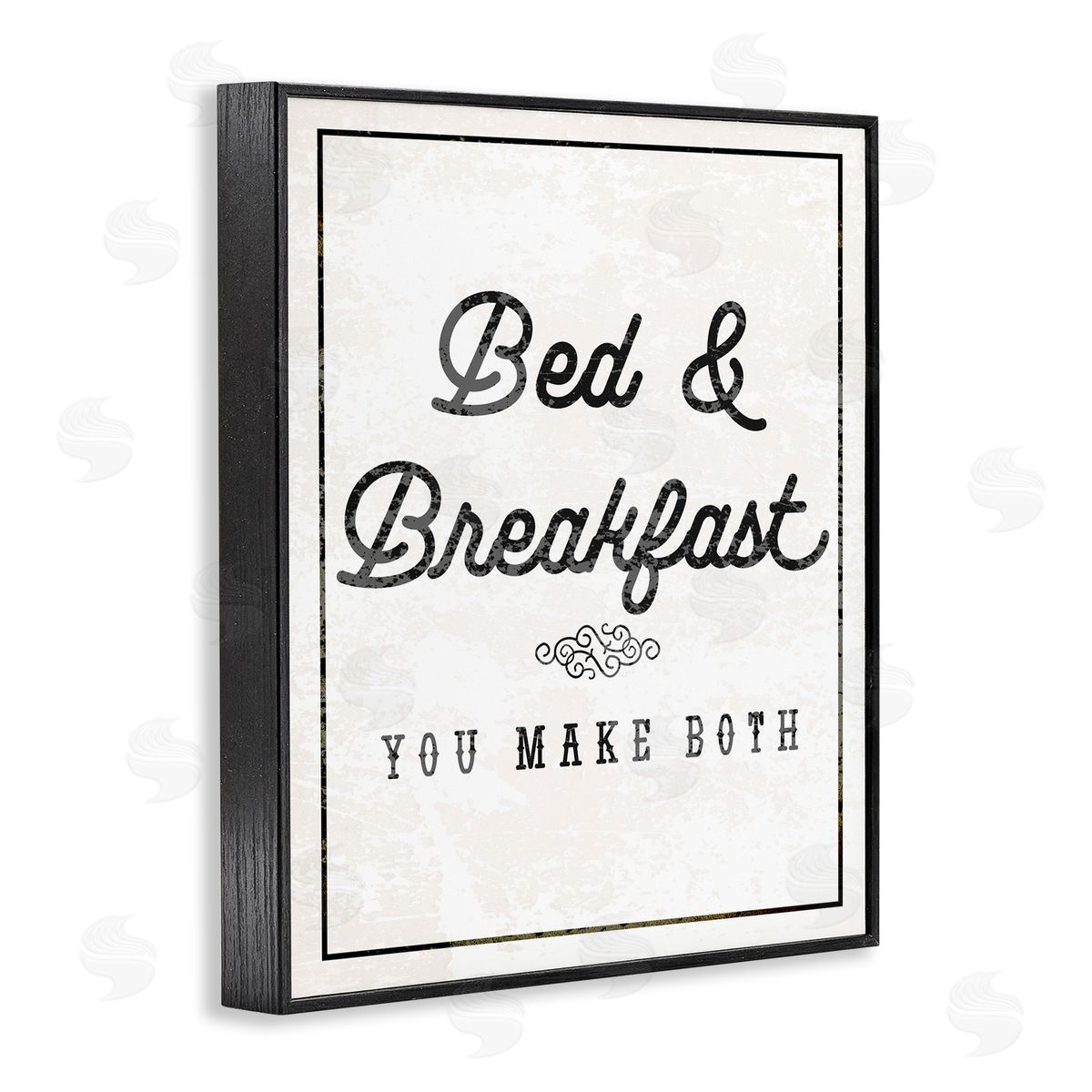 Stupell Studio Bed & Breakfast Humor Black Framed Giclee Wall Art Print