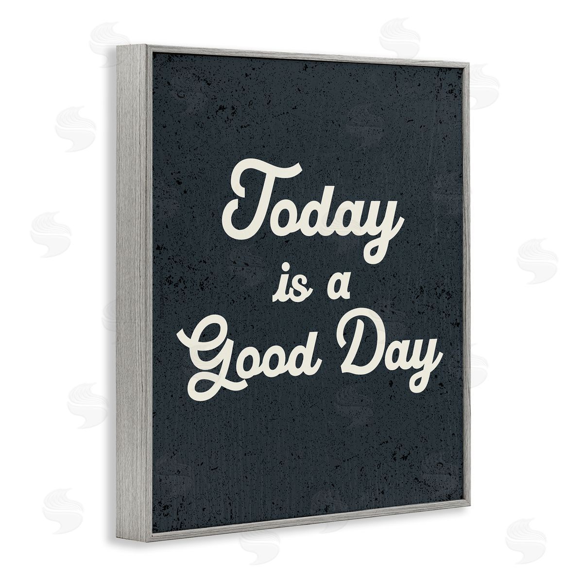 Stupell Studio Today Is Good Day Vintage Gray Framed Giclee Wall Art Print