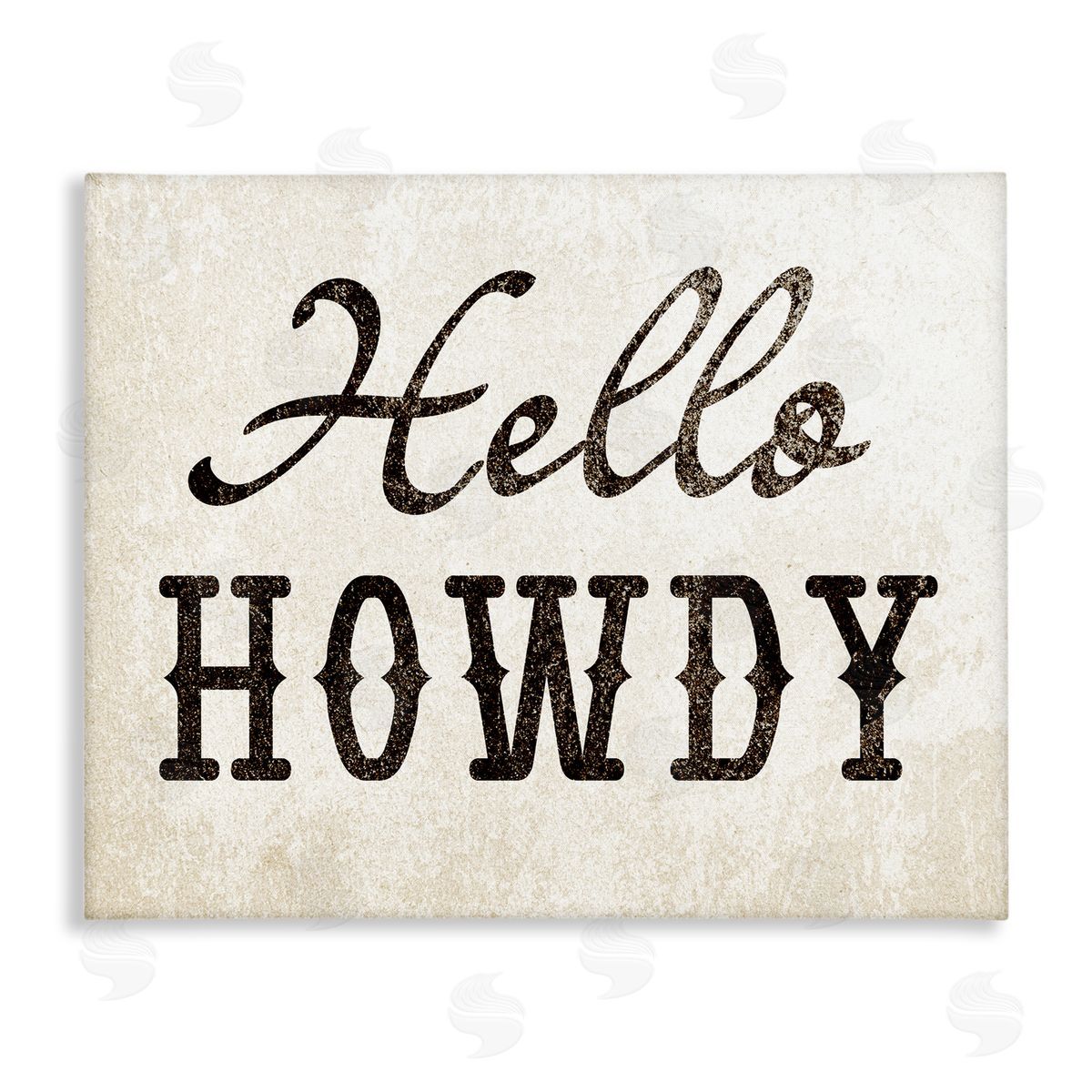 Stupell Studio Western Hellow Howdy Canvas Wall Art Print