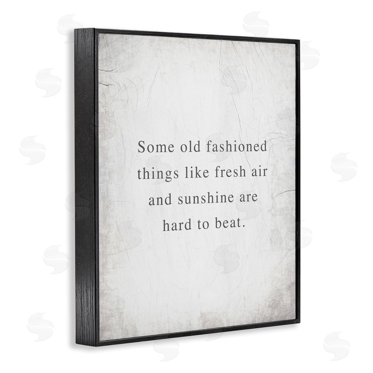 Stupell Studio Fresh Air & Sunshine Sentiment Black Framed Giclee Wall Art Print