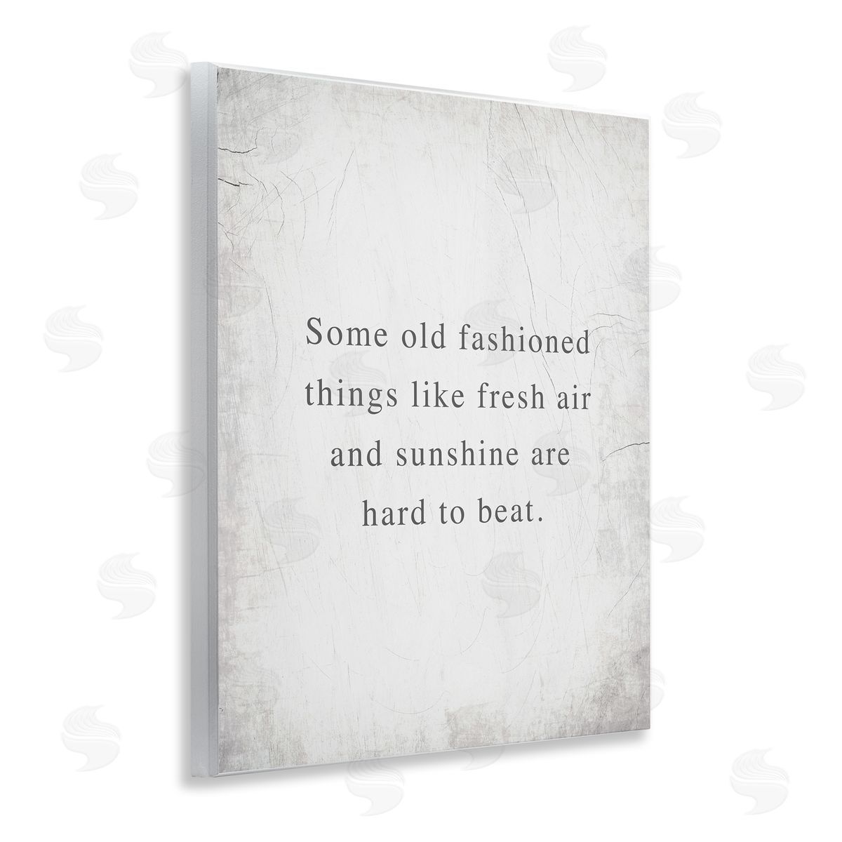 Stupell Studio Fresh Air & Sunshine Sentiment Wooden Wall Plaque Art Print