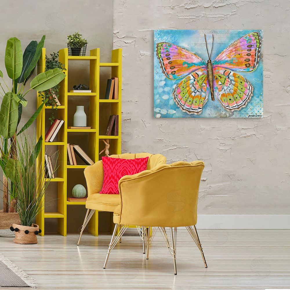 Jennifer Lambein Celebration Butterfly Wings Canvas Wall Art Print in Room