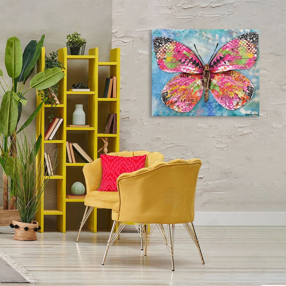Jennifer Lambein Wonderland Butterfly Pattern Canvas Wall Art Print in Room