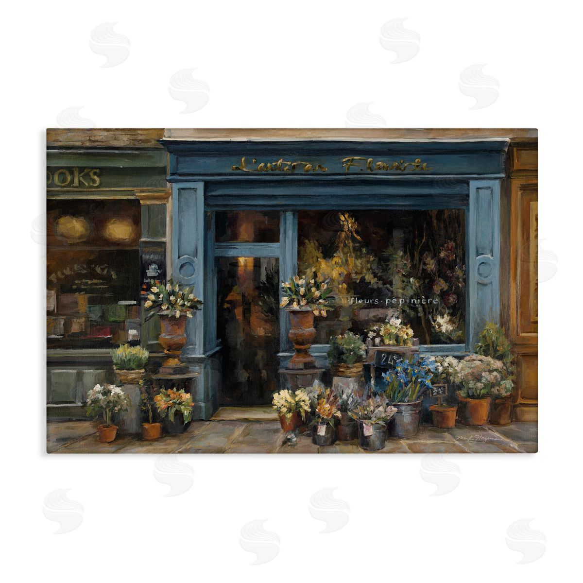 Marilyn Hageman Florist Shopfront in Town Canvas Wall Art Print