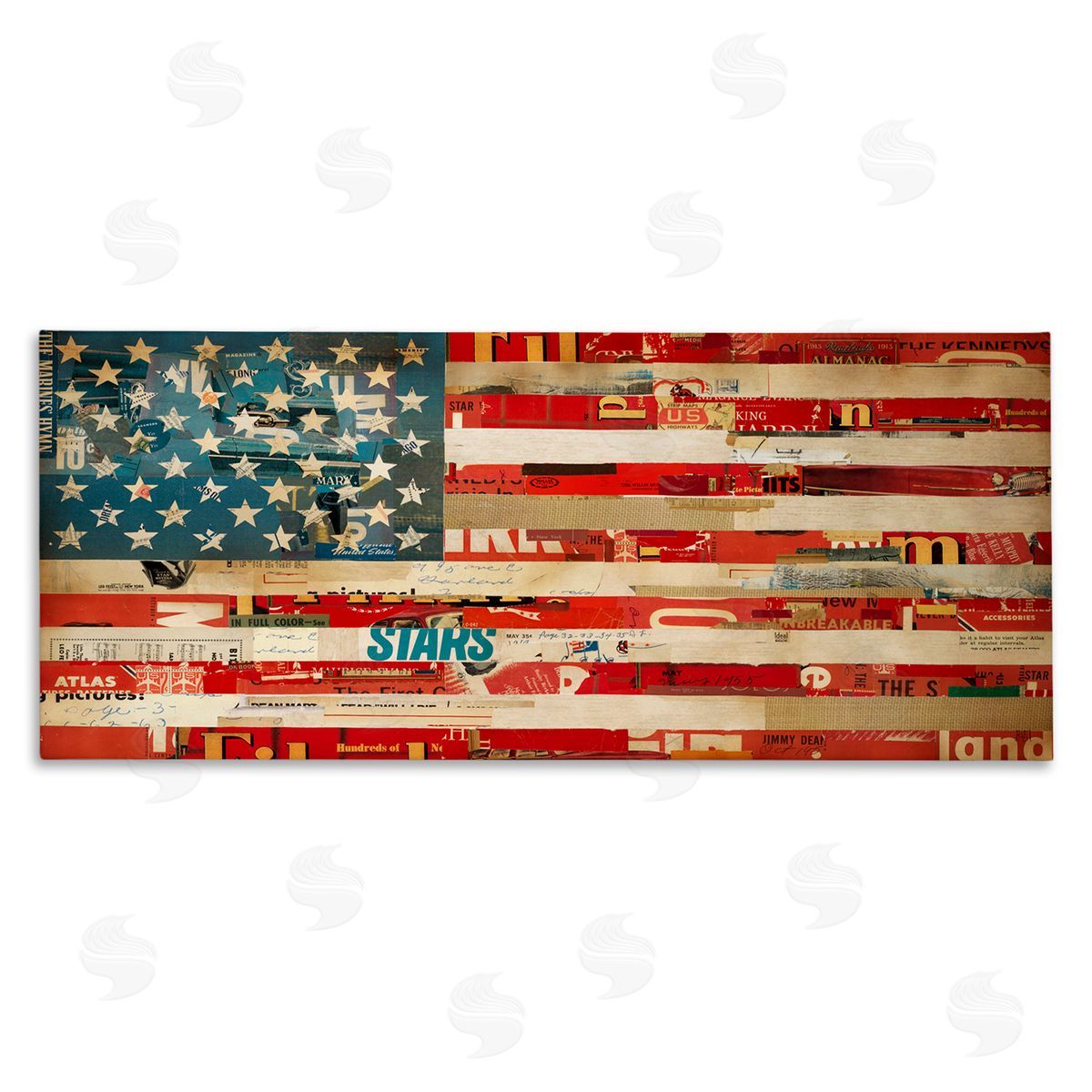 Kelsey Hochstatter Patriotic Collaged Flag