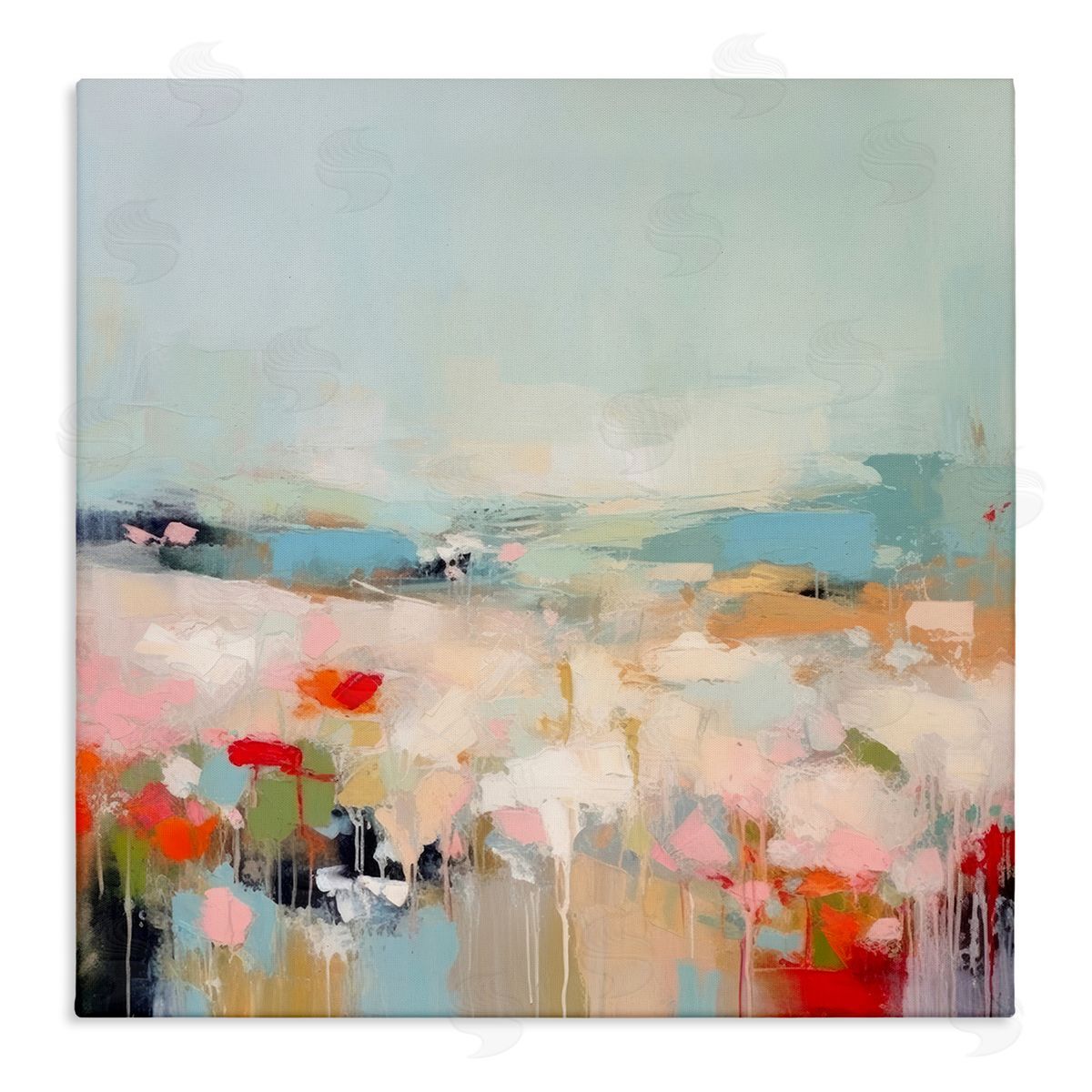 Irena Orlov Pastel Paint Drip Scene Canvas Wall Art Print