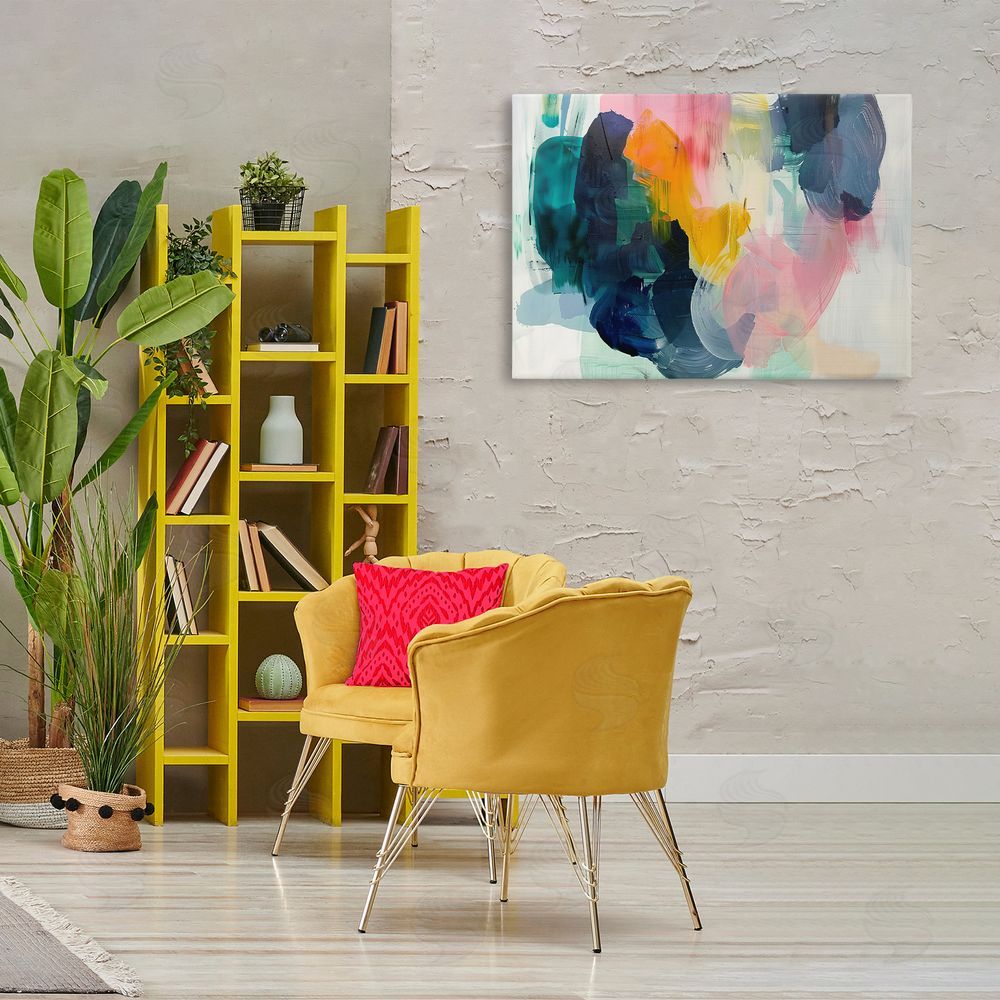 Irena Orlov Bold Paint Strokes Canvas Wall Art Print in Room