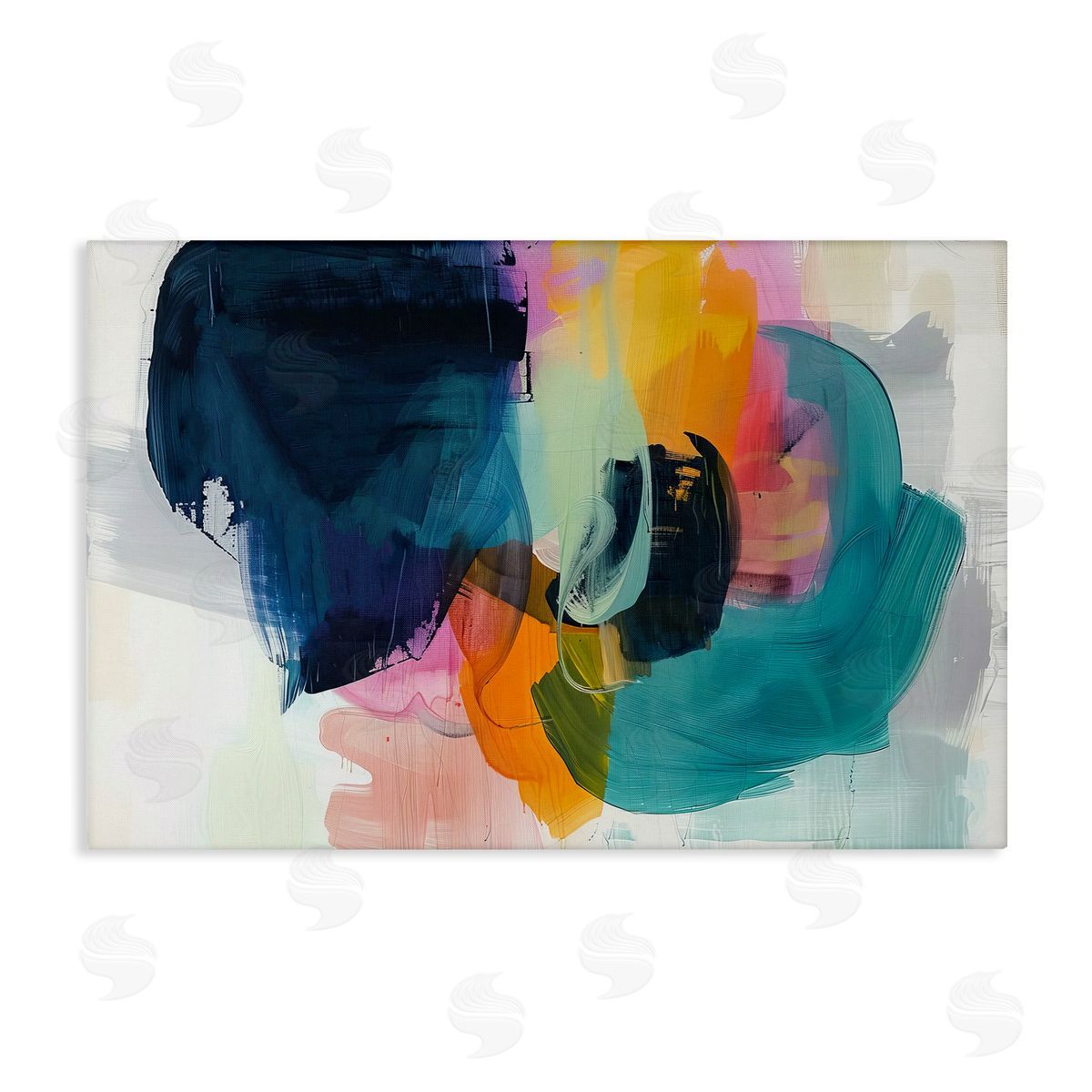 Irena Orlov Bold Hue Paint Strokes Canvas Wall Art Print