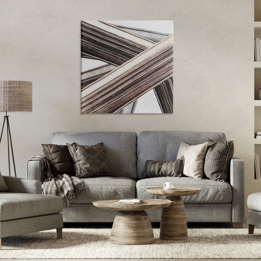 PI Studio Woven Lines Composition Canvas Wall Art Print in Room