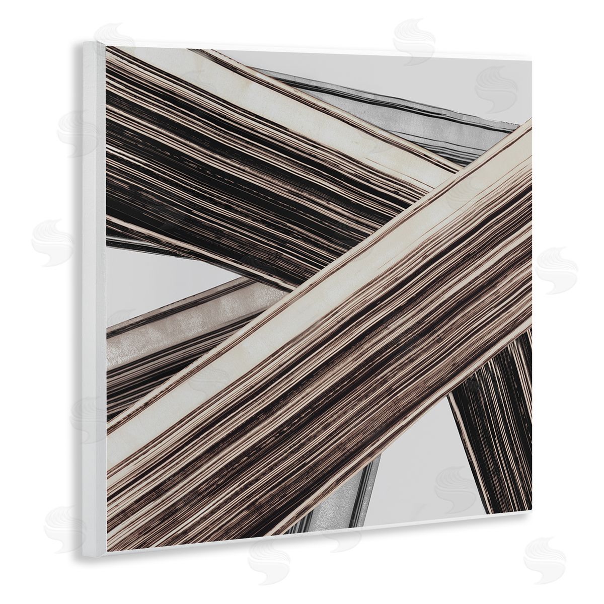 PI Studio Woven Lines Composition Wooden Wall Plaque Art Print