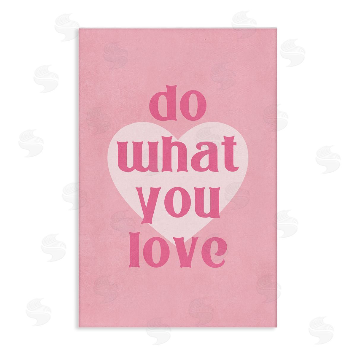 Nataly White Do What You Love Pink Canvas Wall Art Print