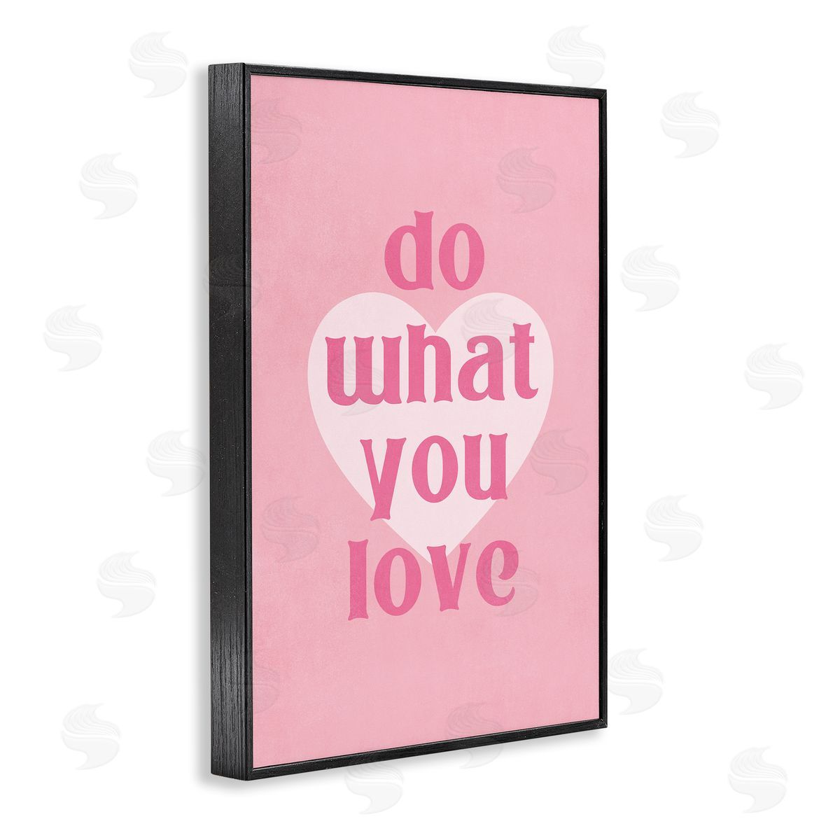 Nataly White Do What You Love Pink Black Framed Giclee Wall Art Print