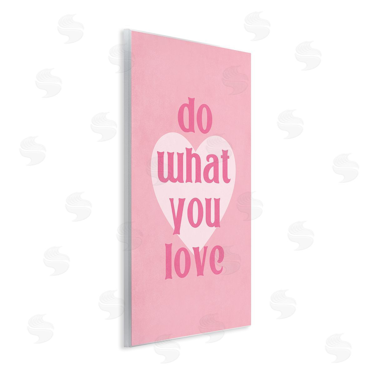 Nataly White Do What You Love Pink Wooden Wall Plaque Art Print