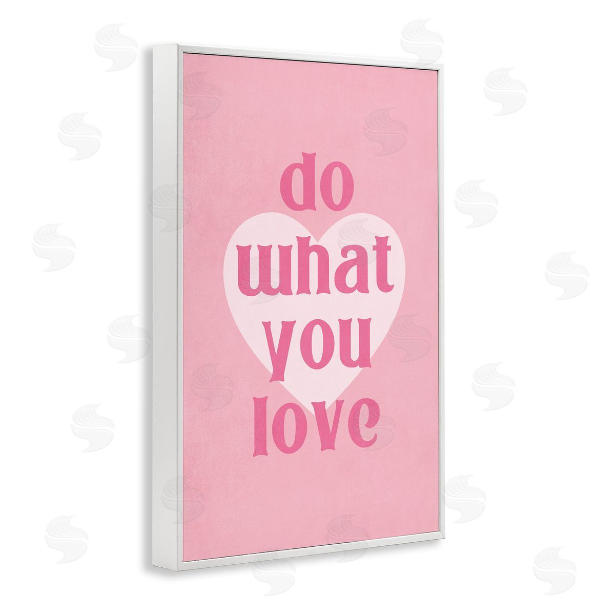 Nataly White Do What You Love Pink White Framed Giclee Wall Art Print