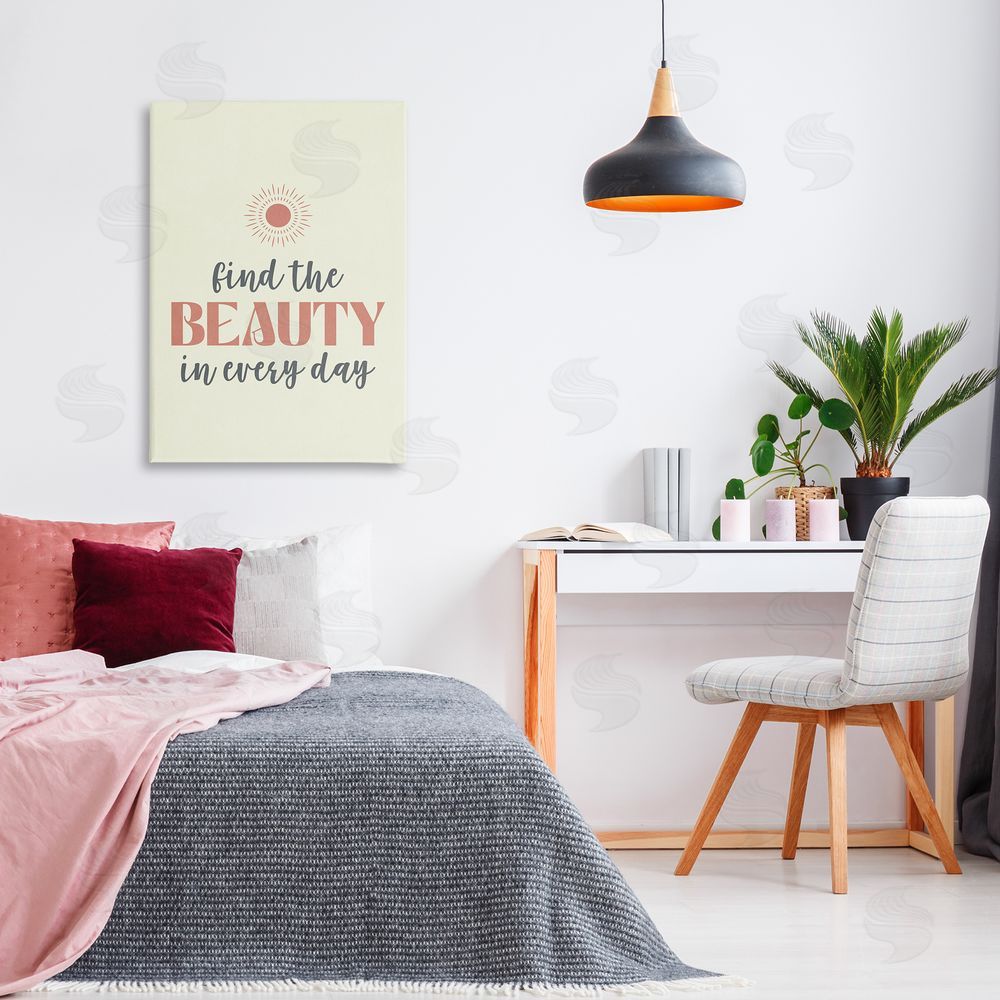 Nataly White Beauty in Every Day Canvas Wall Art Print in Room