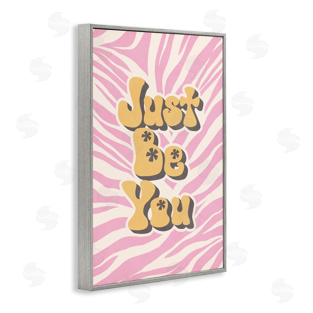 Nataly White Just Be You on Zebra Gray Framed Giclee Wall Art Print