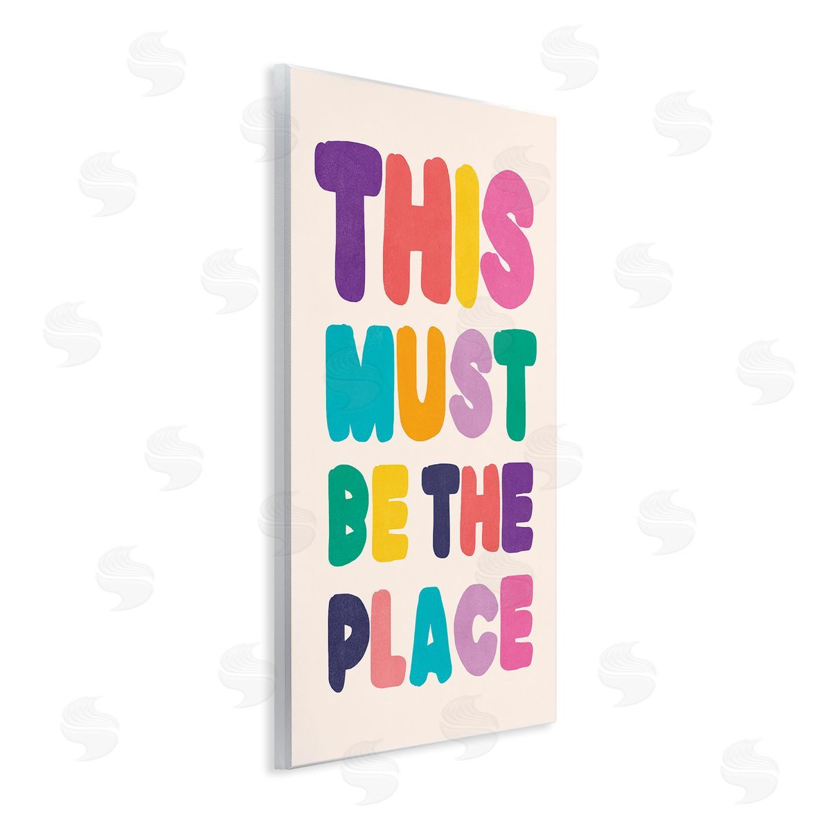 Nataly White Must Be The Place Phrase Wooden Wall Plaque Art Print
