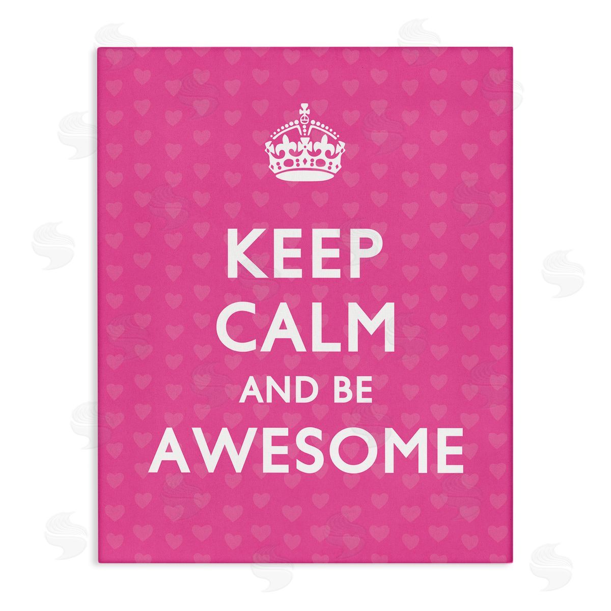 Nataly White Keep Calm Be Awesome Canvas Wall Art Print