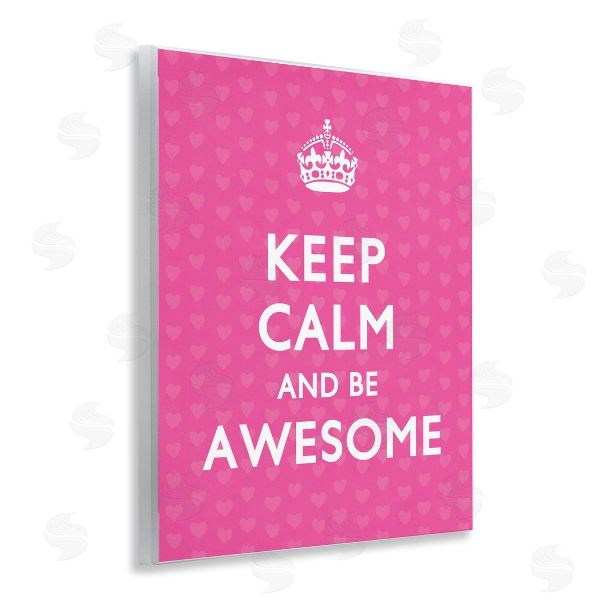 Nataly White Keep Calm Be Awesome Wooden Wall Plaque Art Print