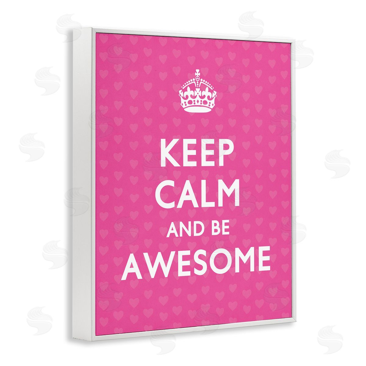 Nataly White Keep Calm Be Awesome White Framed Giclee Wall Art Print