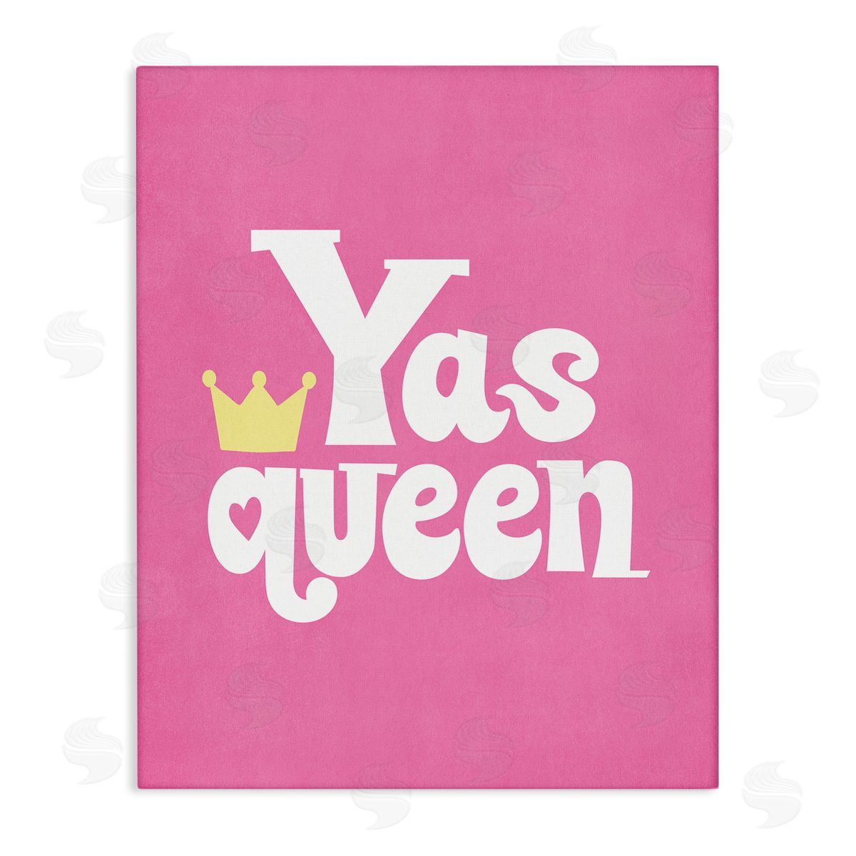 Nataly White Yas Queen with Crown Canvas Wall Art Print