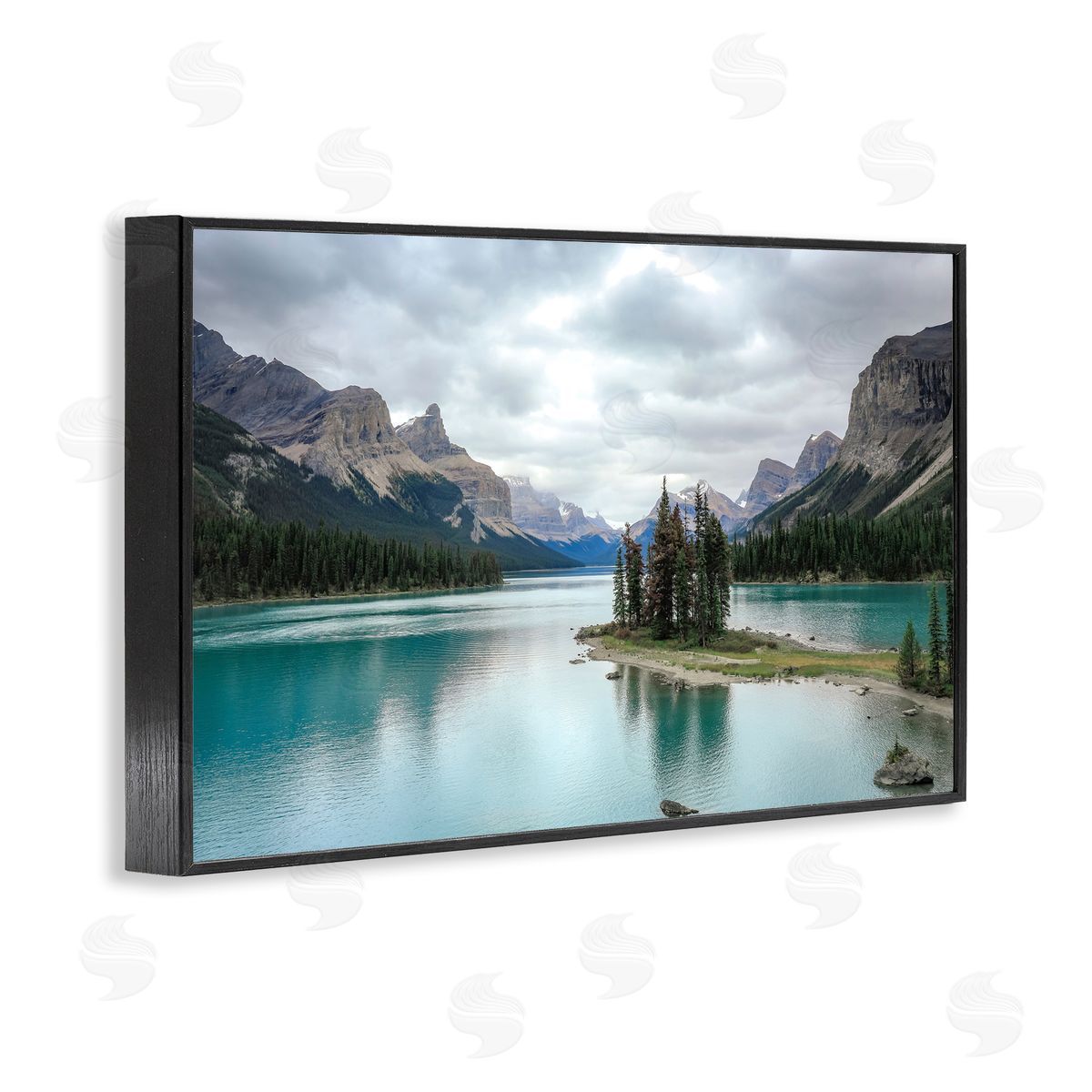 Dan Sproul Peninsula Vast Lake View Black Framed Giclee Wall Art Print