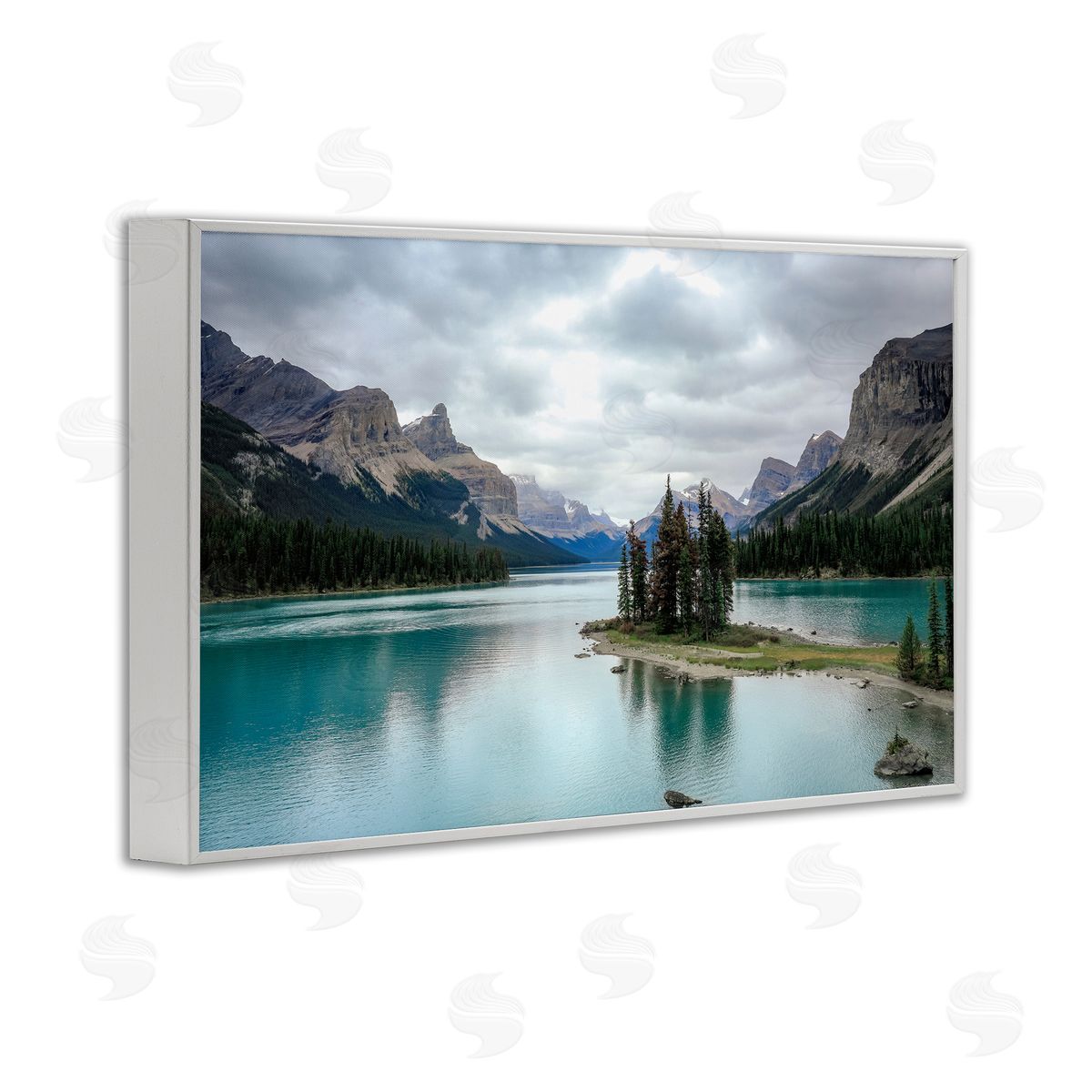 Dan Sproul Peninsula Vast Lake View White Framed Giclee Wall Art Print