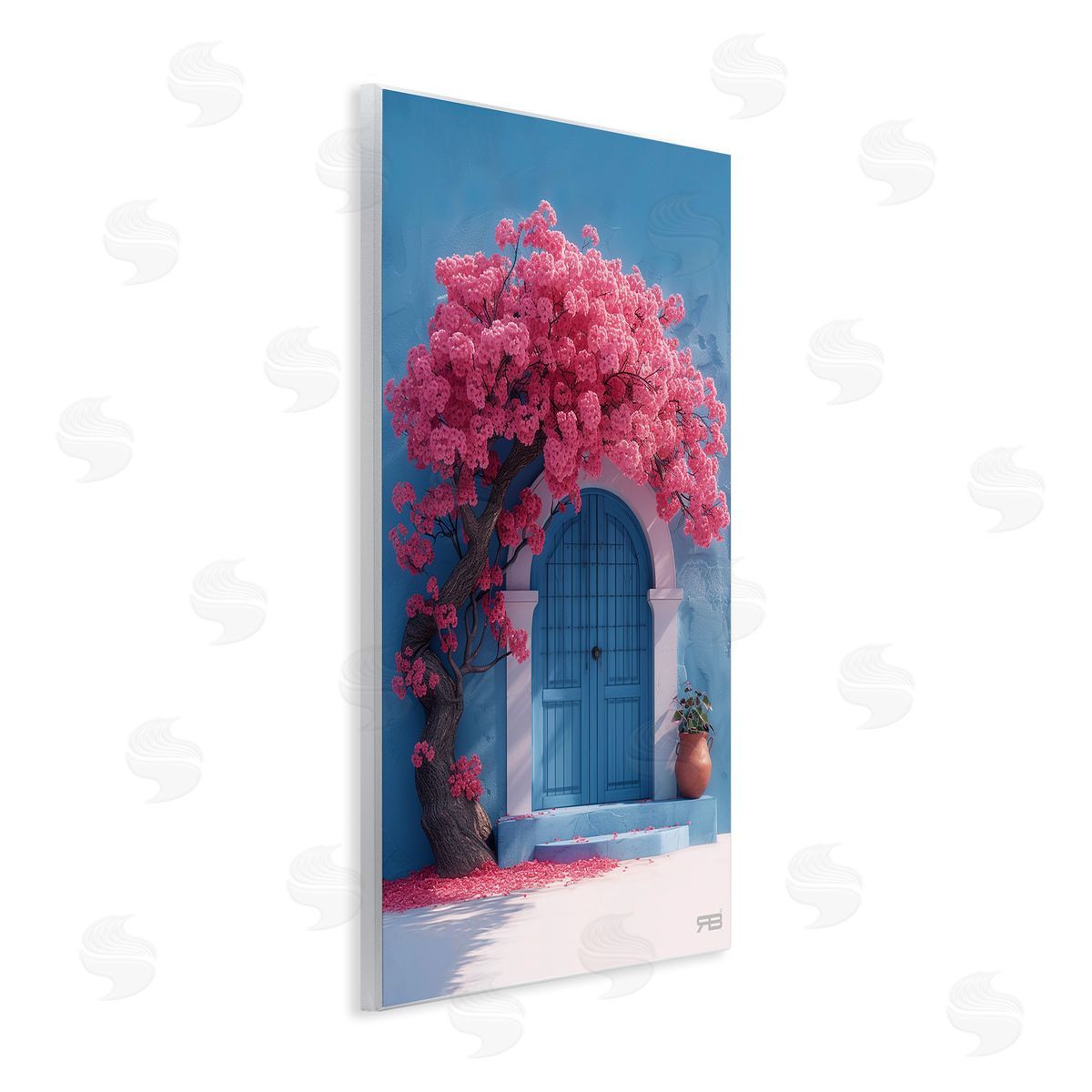 RB Tree Circling Doorway Wooden Wall Plaque Art Print