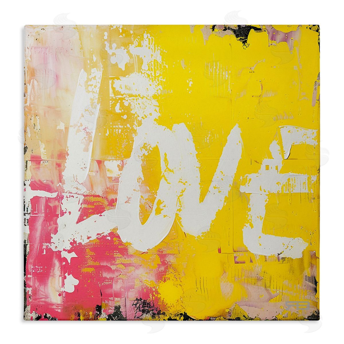 RB Urban Love Paint Style Canvas Wall Art Print