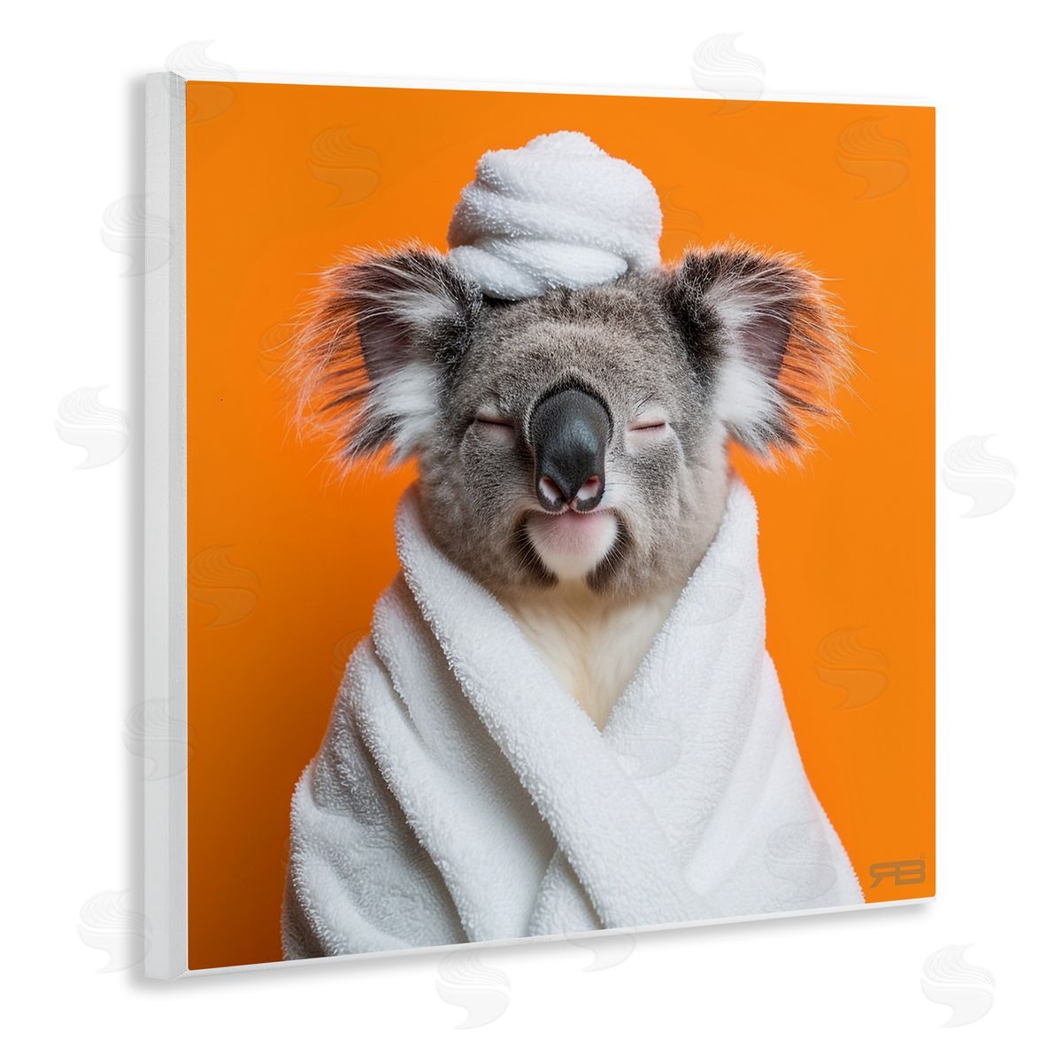 RB Relaxed Bathtime Koala Wooden Wall Plaque Art Print