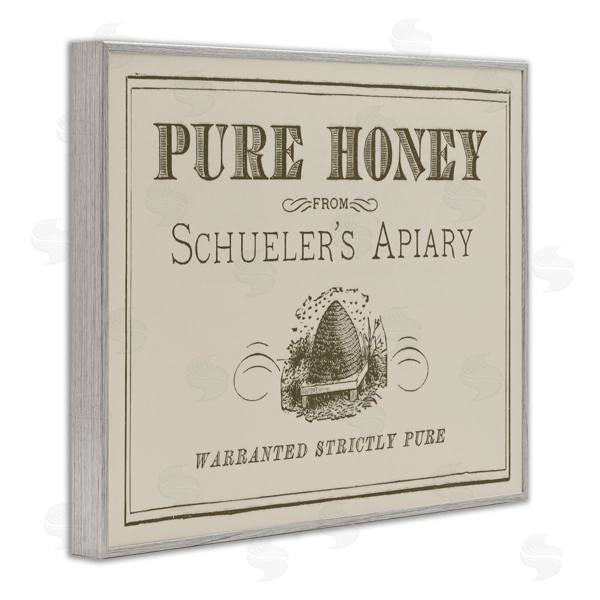 Stupell Studio Vintage Pure Honey Gray Framed Giclee Wall Art Print