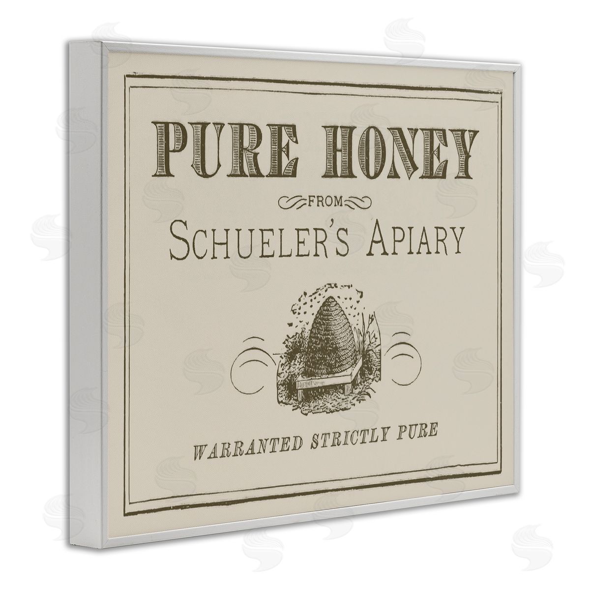 Stupell Studio Vintage Pure Honey White Framed Giclee Wall Art Print