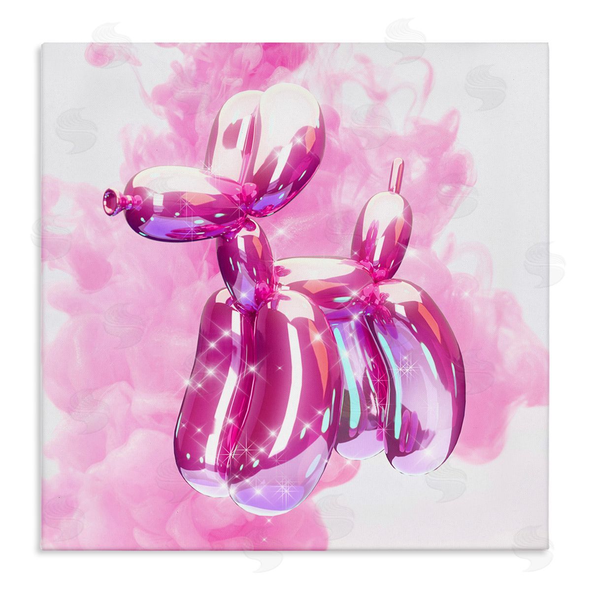 Ziwei Li Pink Glam Balloon Dog Canvas Wall Art Print