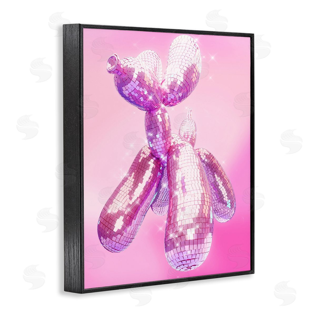 Ziwei Li Balloon Dog Disco Ball Black Framed Giclee Wall Art Print