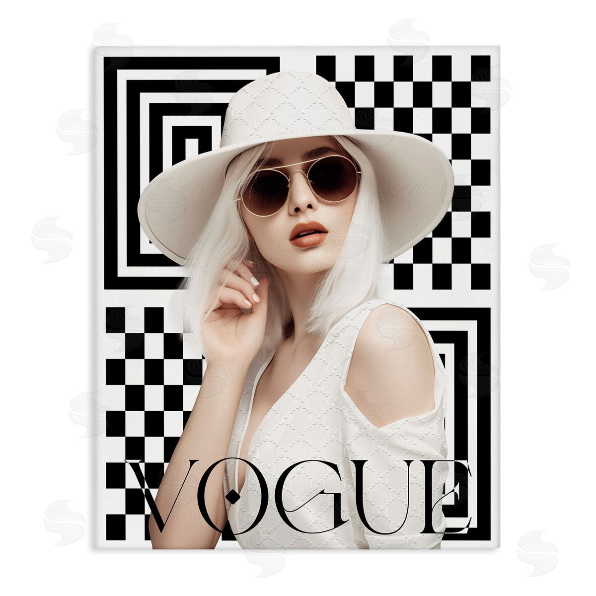 Ziwei Li Mod Elegance Woman Canvas Wall Art Print