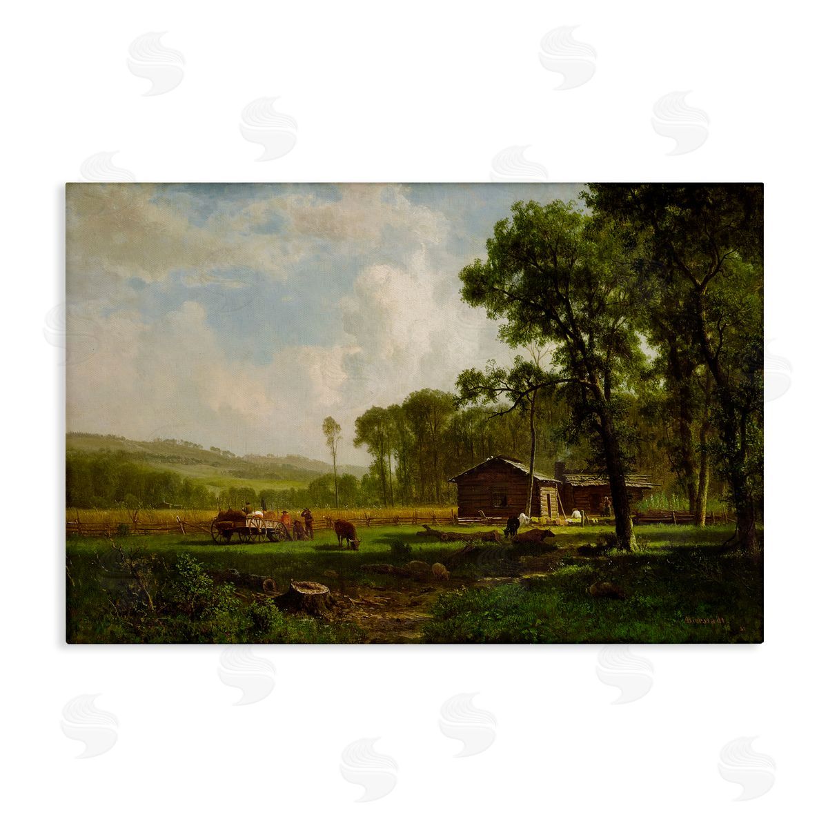 one1000paintings Early Settlers Classical Canvas Wall Art Print