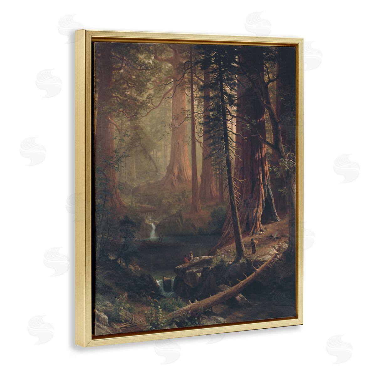 one1000paintings Classic Trees of California Gold Floating Frame Canvas Wall Art Print